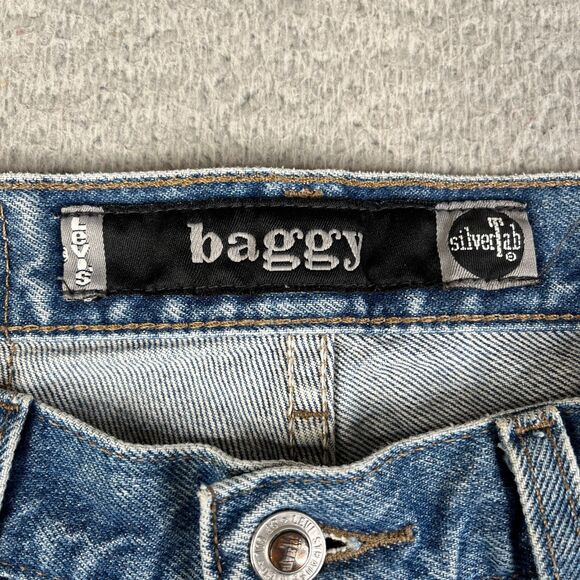 Levi's SilverTab Jeans Mens 32x33 Blue Baggy Y2K Streetwear Skater - Picture 5 of 14